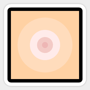 Peach and rose Circle Sticker